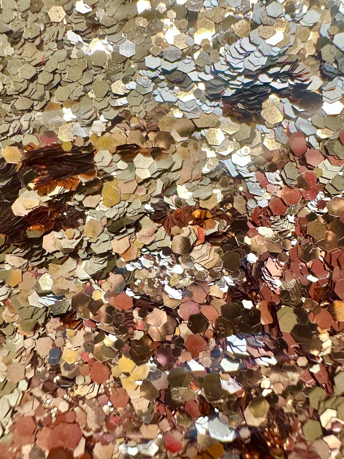 Golden Bubbles Chunky Glitter