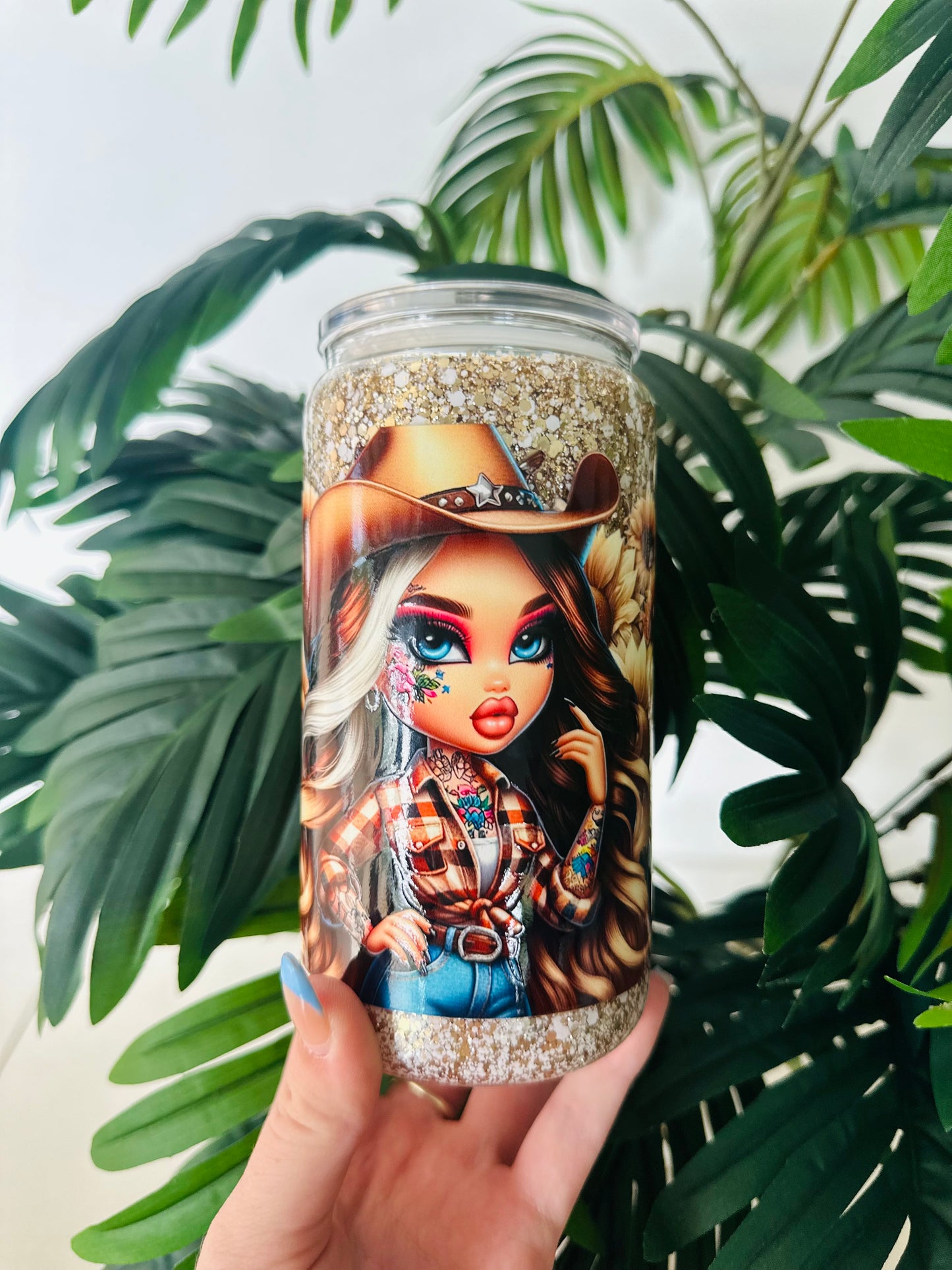 Glass Pre-Made Snowglobe Tumbler