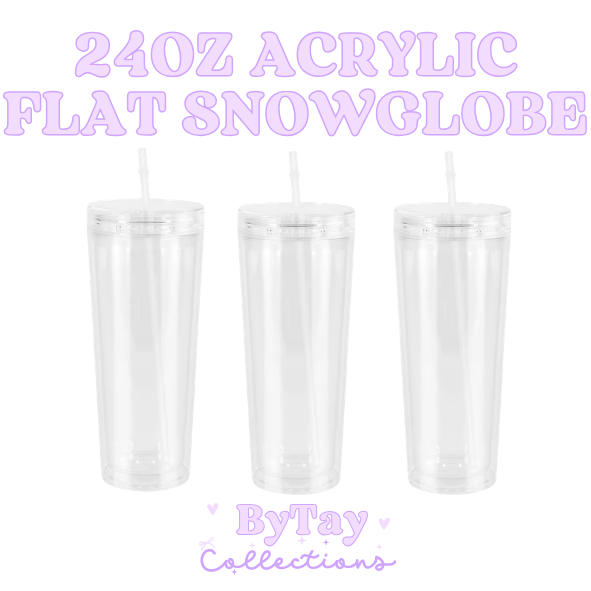 24oz Acrylic Flat Top Snowglobe