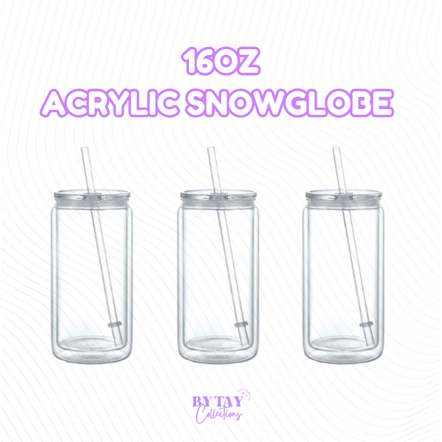 16oz Acrylic Snowglobe