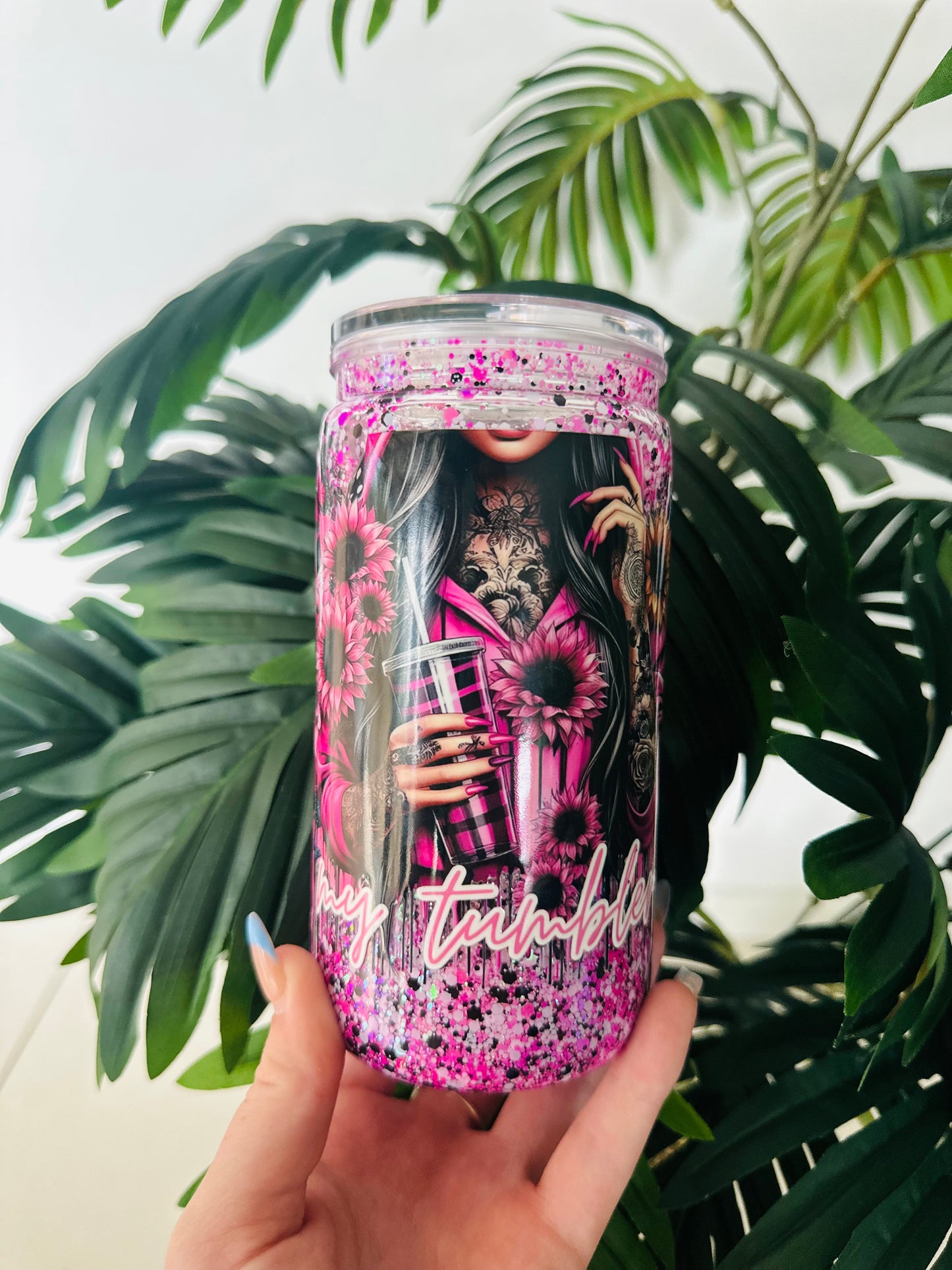 Acrylic Pre-Made Snowglobe Tumbler