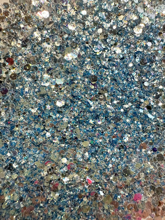 Pretty Blue Sparkle Diamond Glitter