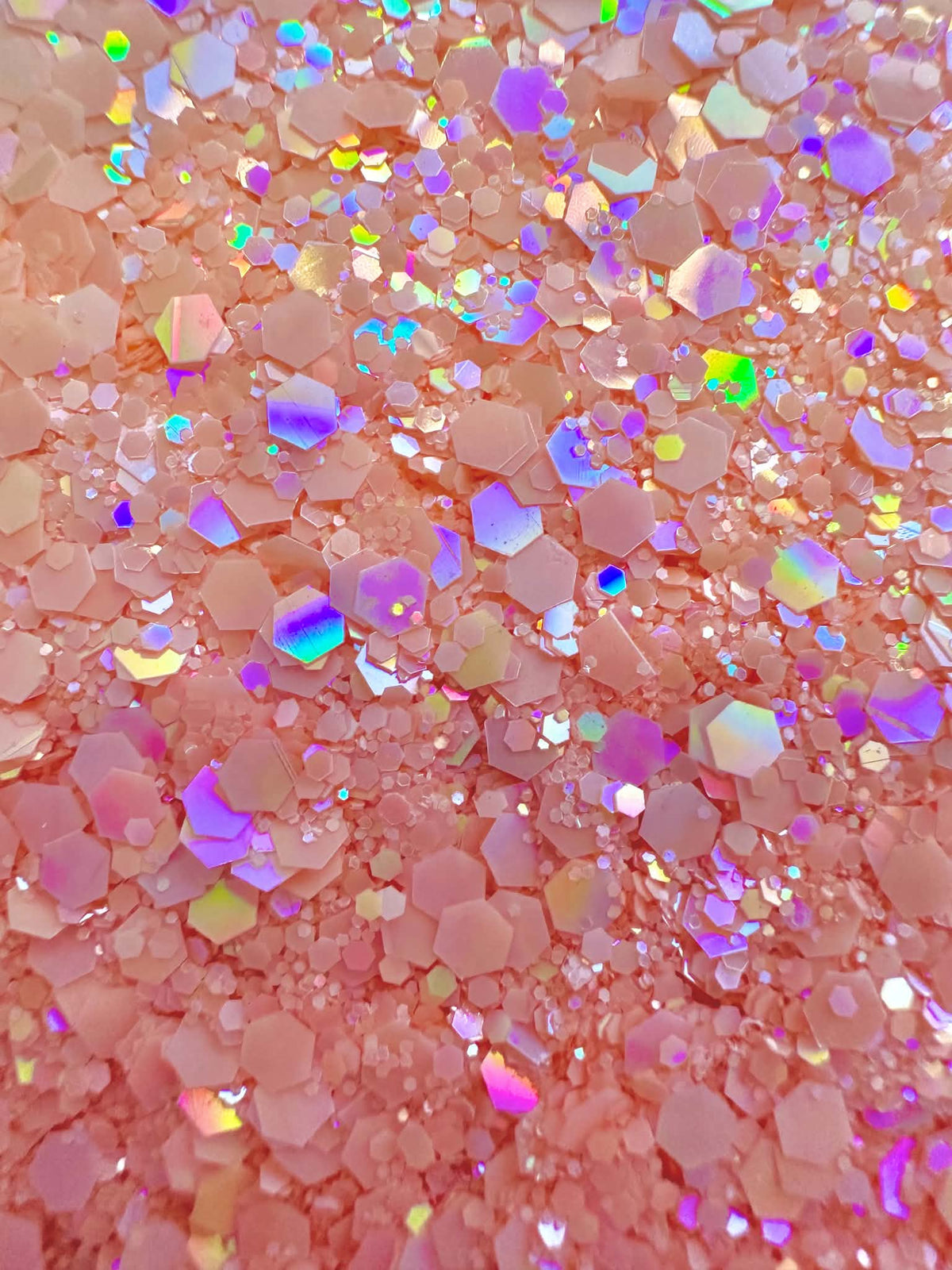 Sugar Peach Chunky Glitter