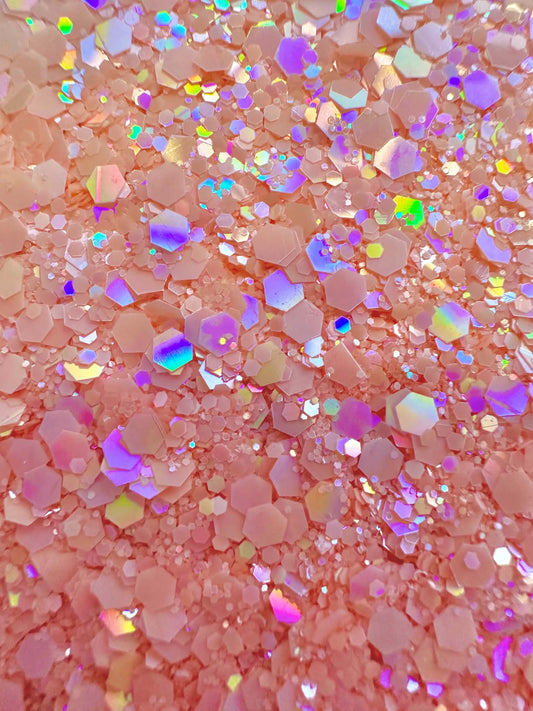 Sugar Peach Chunky Glitter