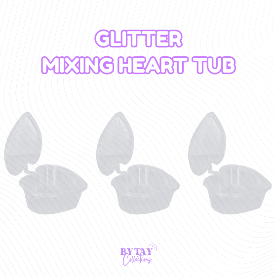Glitter Mixing Heart Tub