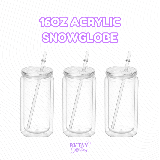 16oz Acrylic Snowglobe