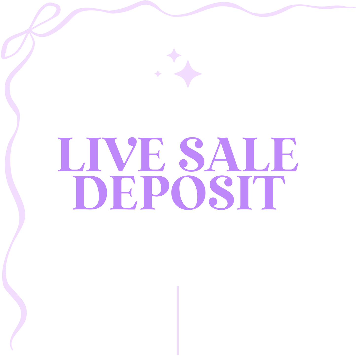 TIKTOK LIVE SALE DEPOSIT