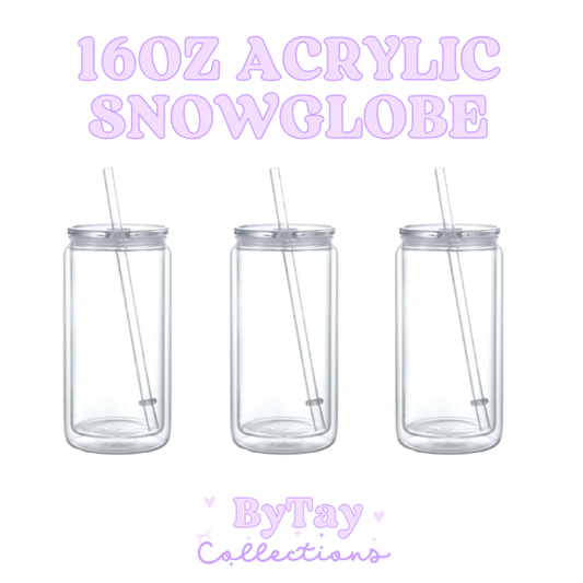 16oz Acrylic Snowglobe