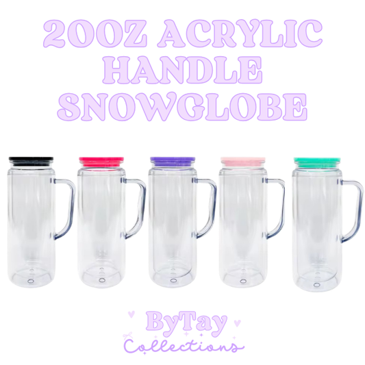 20oz Acrylic Handled Snowglobe Tumbler