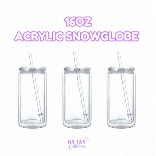 16oz Acrylic Snowglobe