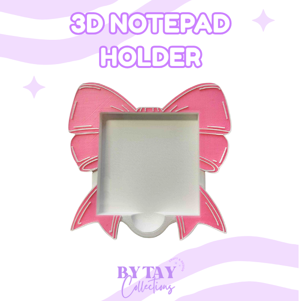 Pink Bow Notepad Holder