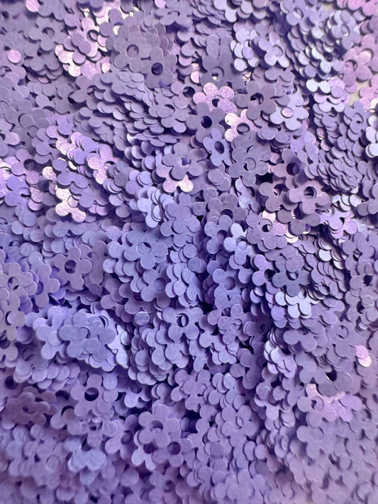 Purple Daisy Shaped Glitter